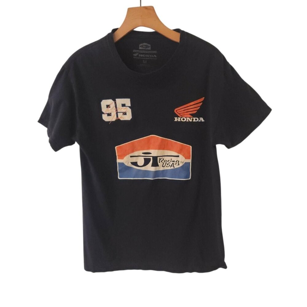 Official Honda x JT Racing Team USA 95 Motocross T-shirt Black Medium Runs Small